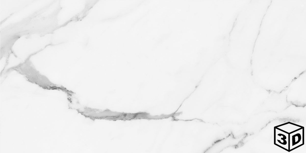 Calacata White Rectified 11.75" x 23.5" Polished
