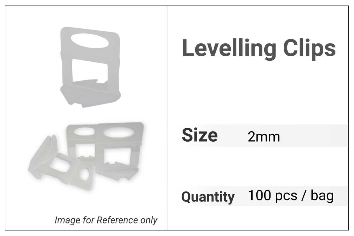 Levelling Clips 2.0mm, 100 pcs / bag