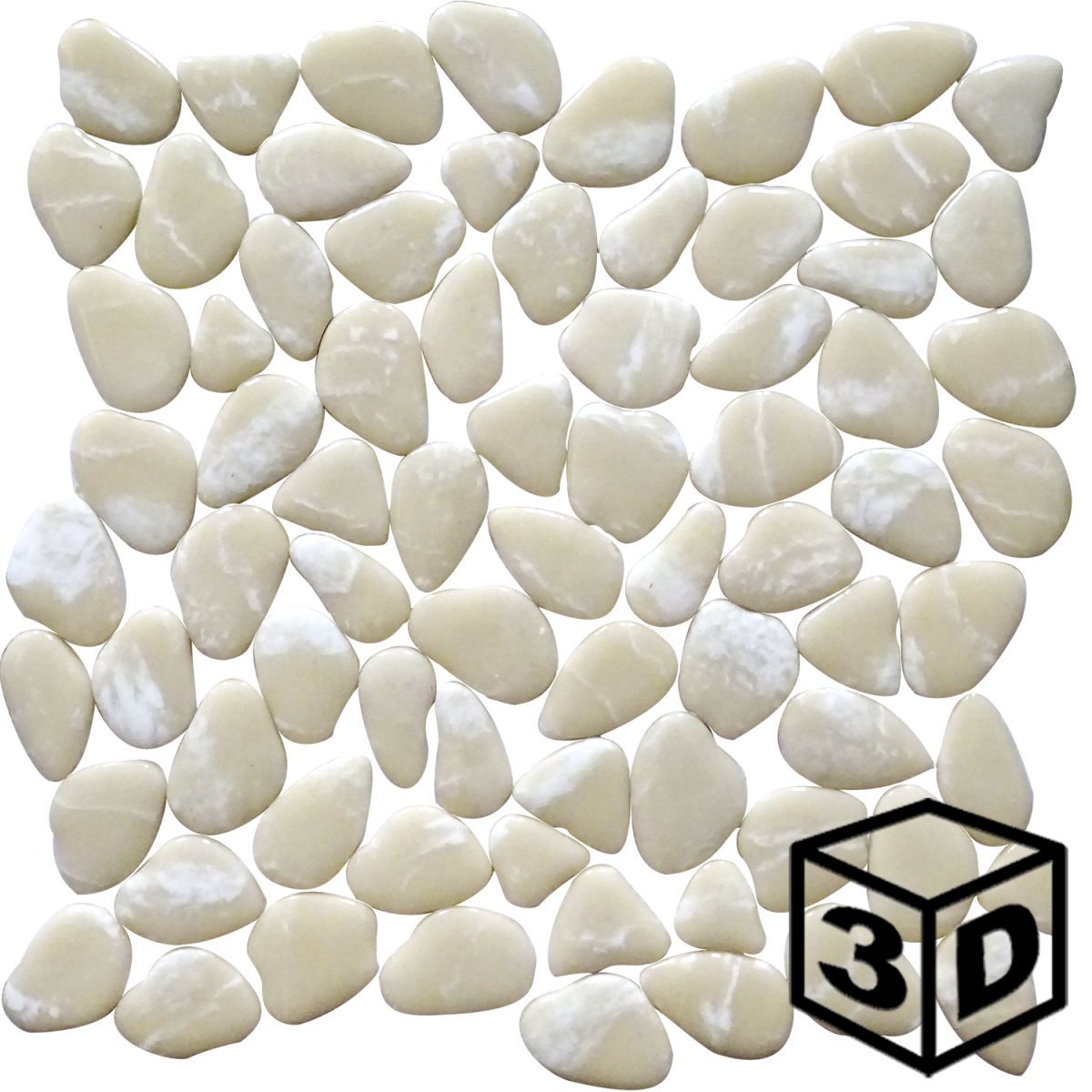 Riverbed Vintage Cream Glossy Pebble