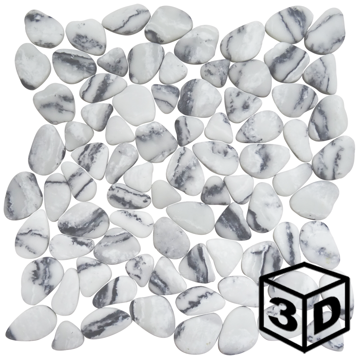 Riverbed Ice Grey Matte Pebble