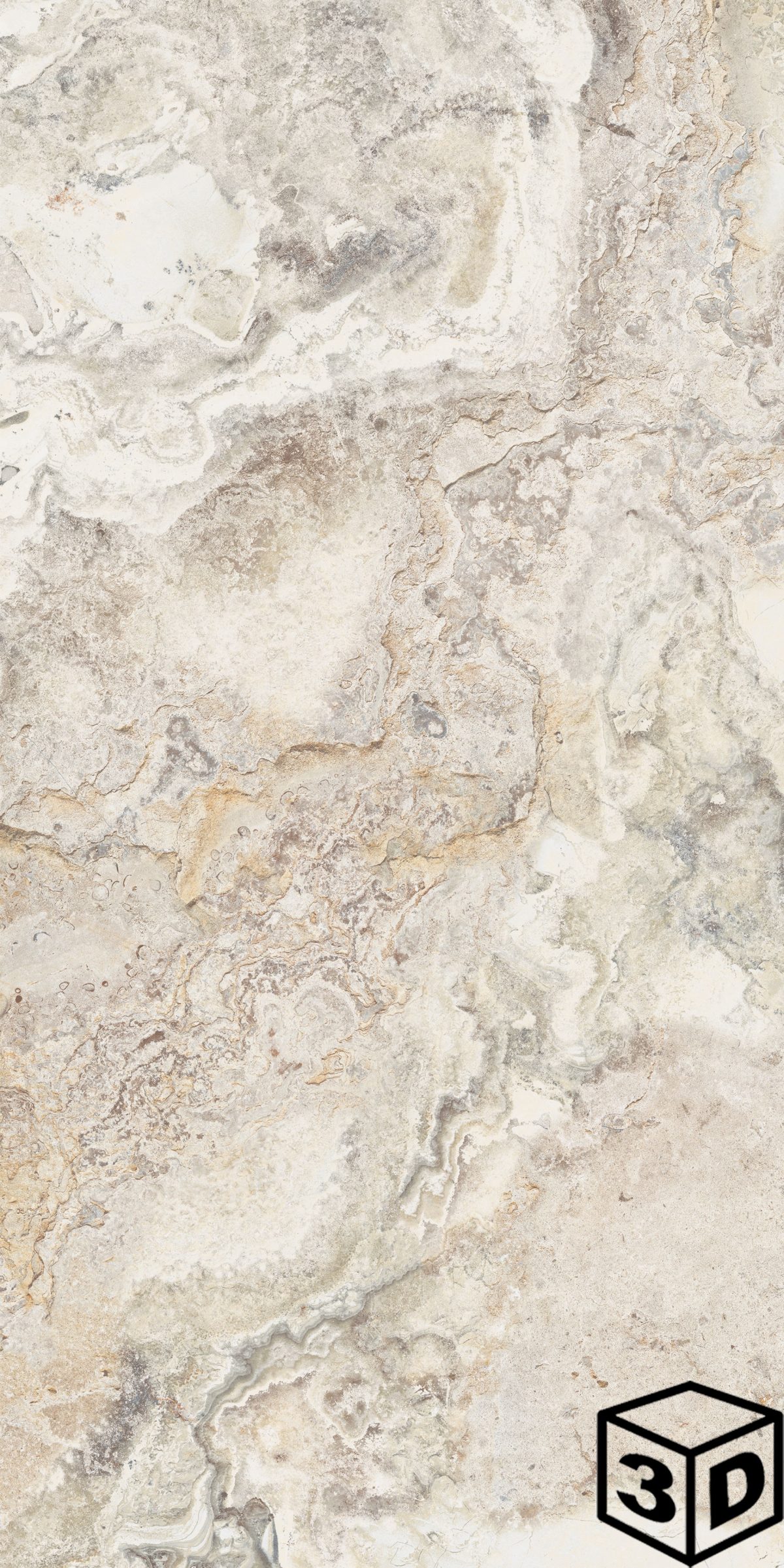 Candy Blanco Rectified 23.6" x 47.25" 3D Honed