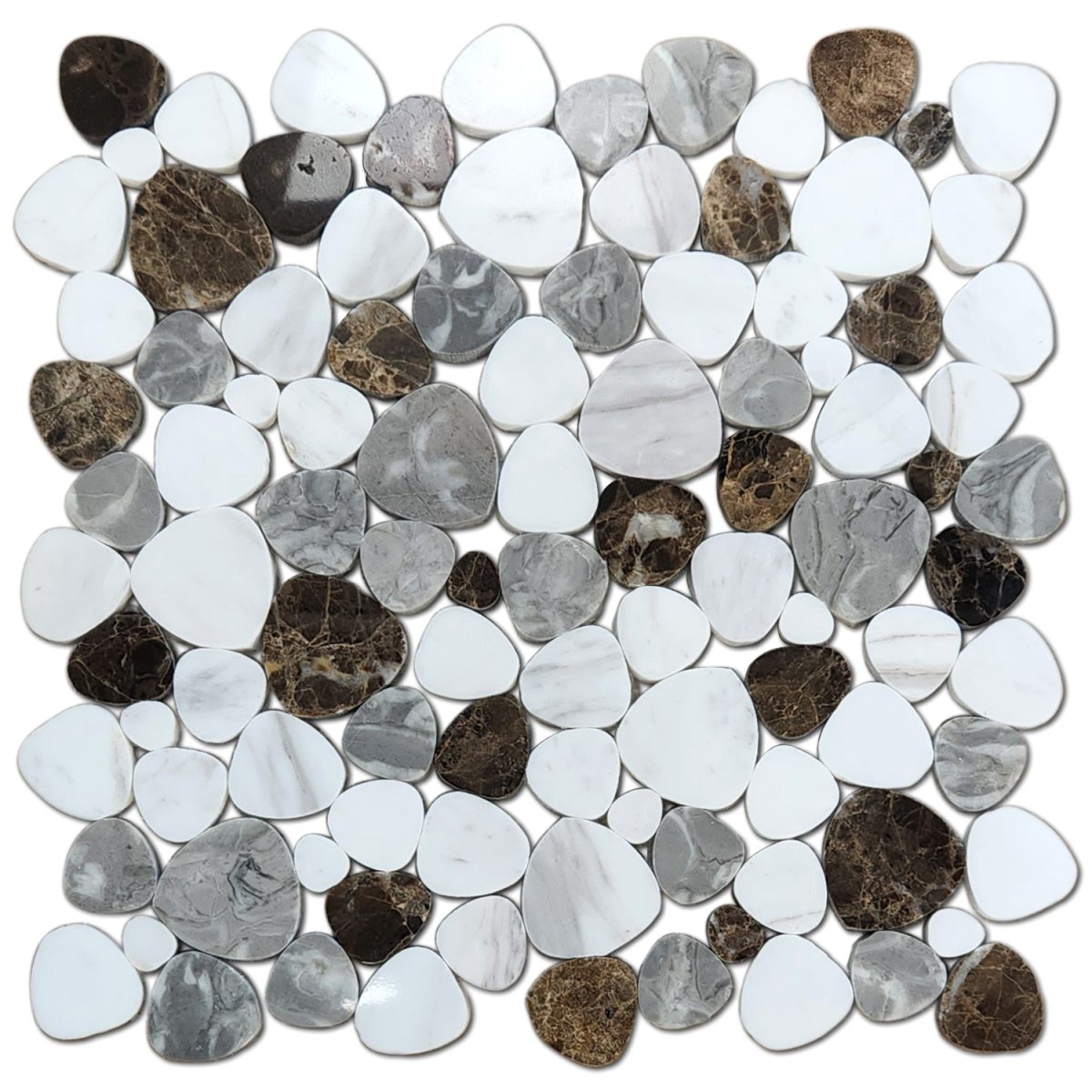 Harmony Emperador/Ariston/Overlord Flower Flat Marble Polished
