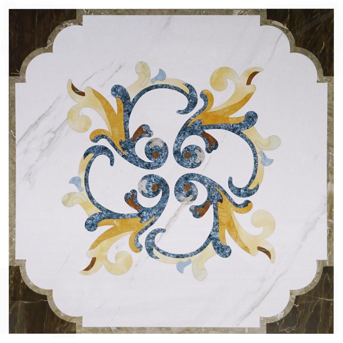 Phoenix Carrara 31.5" x 31.5" Polished  Medallion