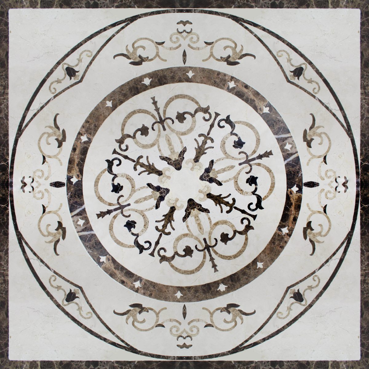 Royal Medallion 36" x 36" (C. Marfil, Emp) Alum Honeycomb back