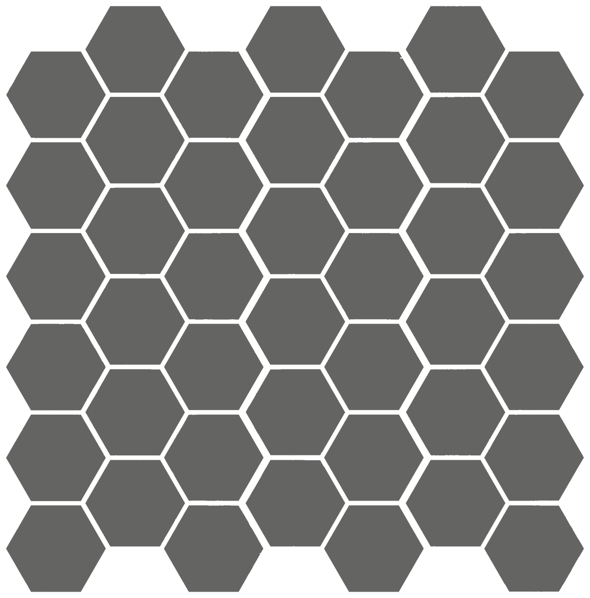 Super Light Grey Hexagon 2" Matte Mosaic
