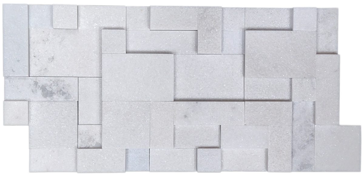 Crystal White (3D Elegant Mosaic) 11" x 22"