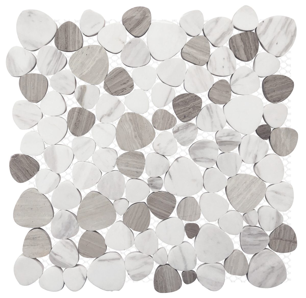 Harmony Wooden Grey/Ajax White Flat Marble Polished