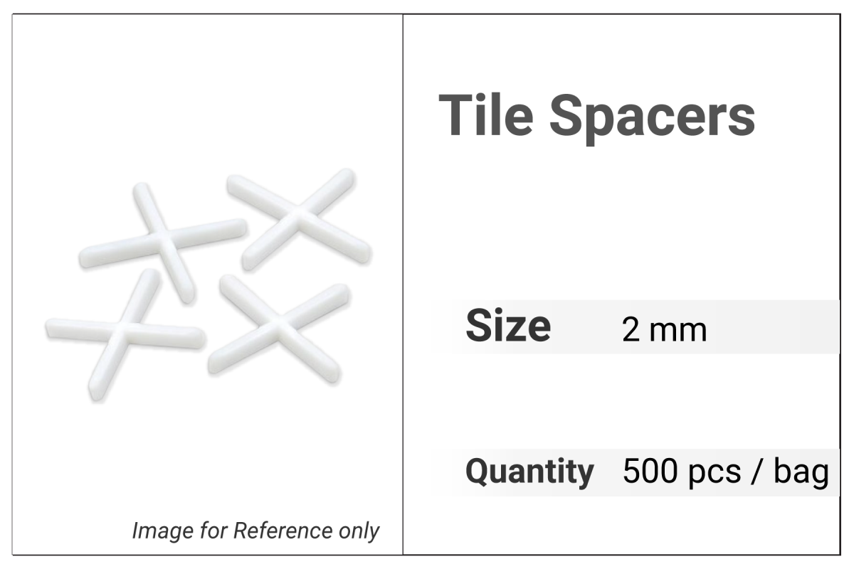 Tile Spacers 2.0mm, 500 pcs / bag