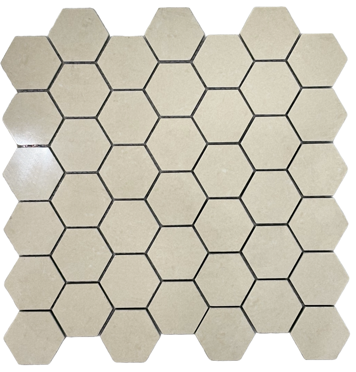 Andrika Crema 2" Double Loaded Hexagon Polished Mosaic