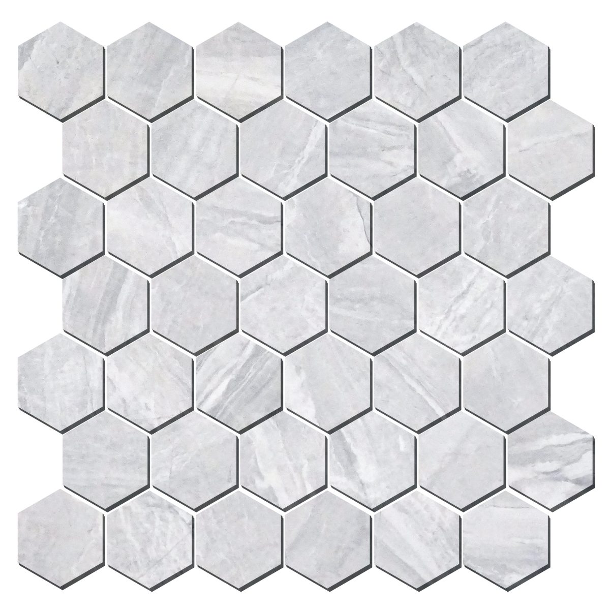Arezzo Grigio 2" Hexagon Polished Mosaic