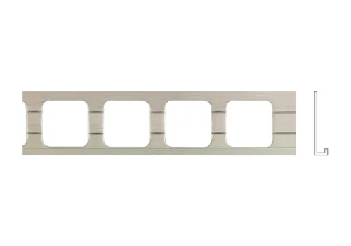 Metal L-Channel Bright Chrome 1/2" x 8'