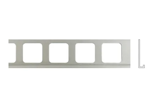 Metal L-Channel Satin Silver 1/2" x 8'