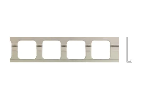 Metal L-Channel Bright Chrome 3/8" x 8'