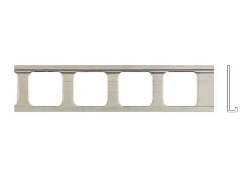 Metal L-Channel Bright Chrome 5/16" x 8'