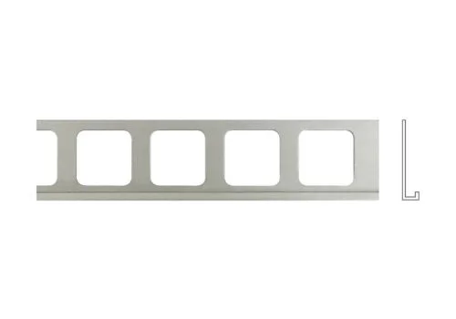 Metal L-Channel Satin Silver 3/8" x 8'