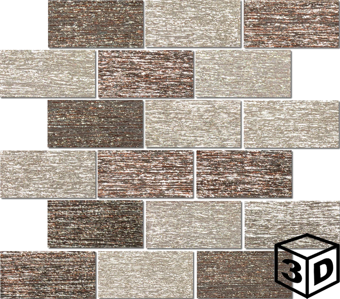Kapson Chai Glass Brick 2" x 4" Mosaic