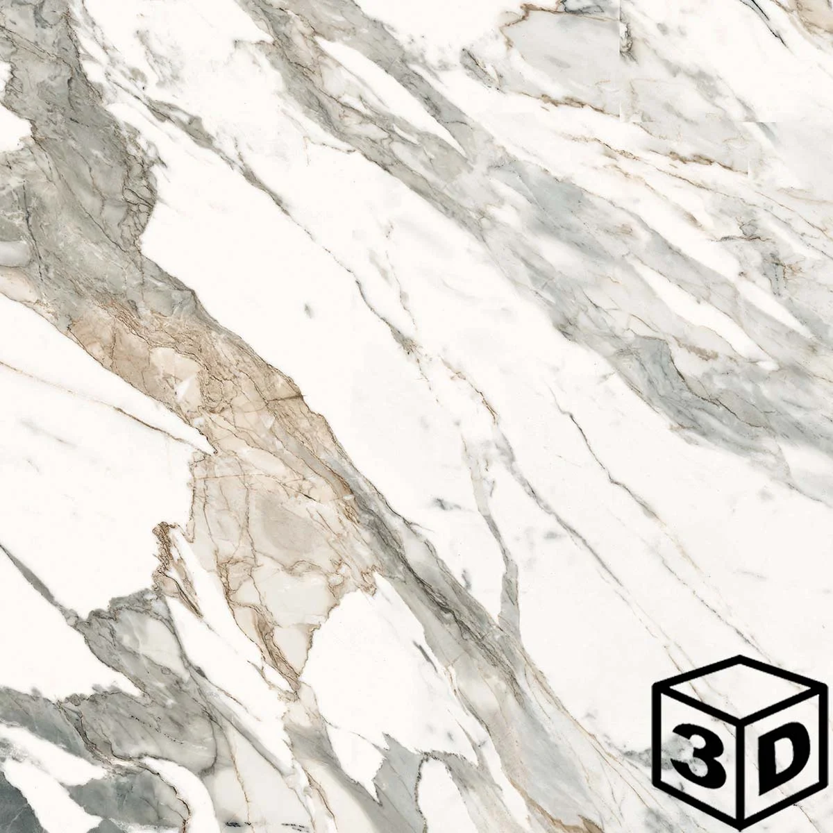 Calacatta Extra Lux Rectified 23.4" x 23.4" Polished