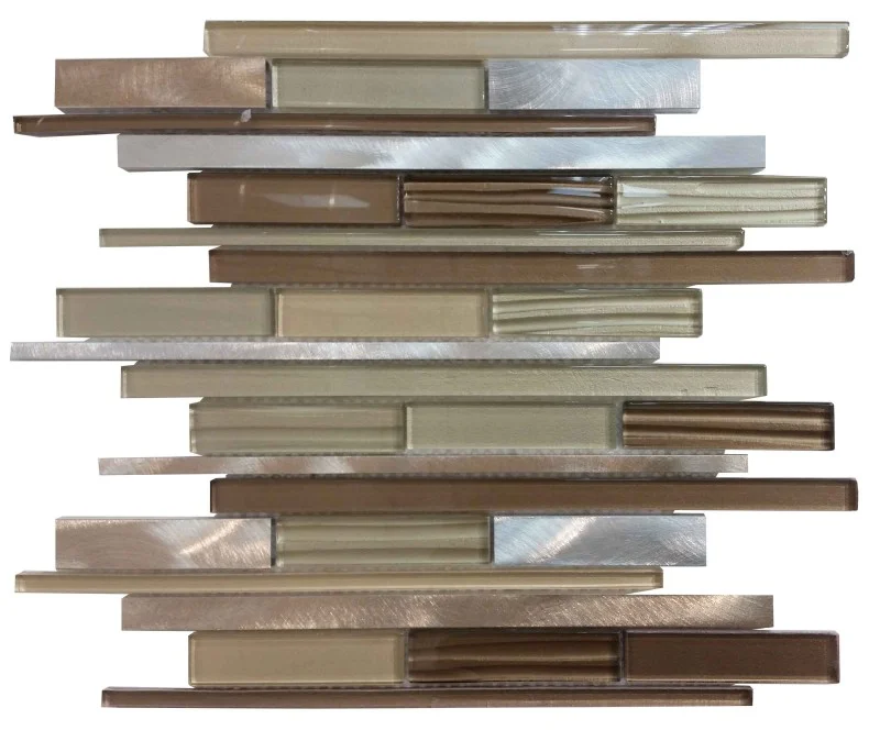 Mecca Desert Glass & Aluminum Irregular Mosaic