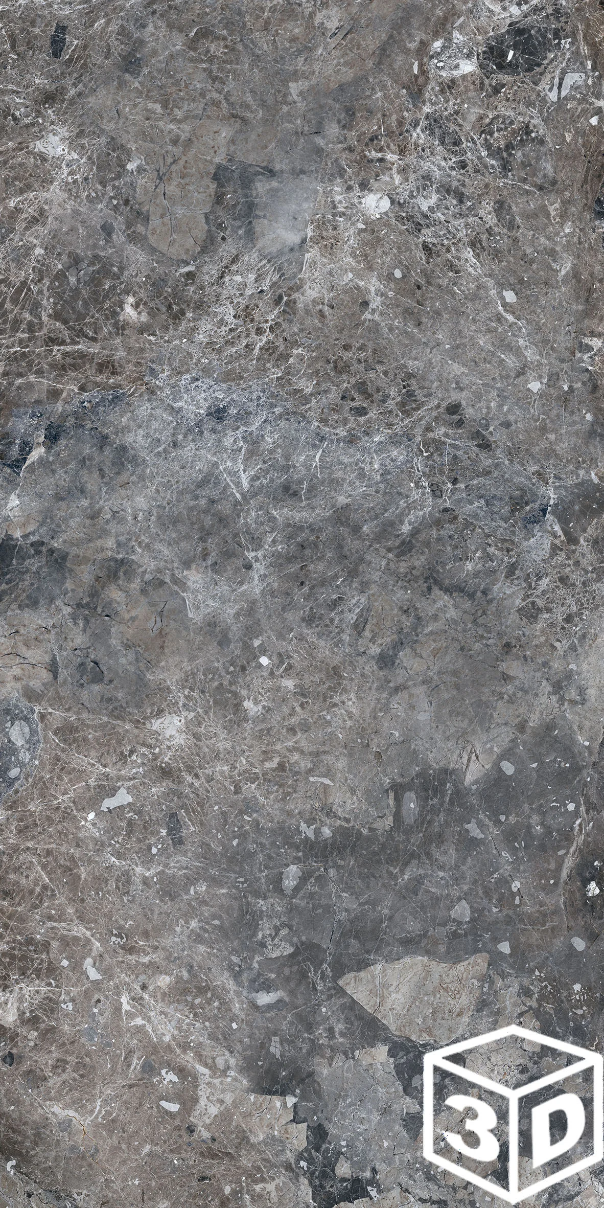 Breccia Nera 23.6" x 47.25" Polished