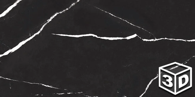Nero Marquina Lux Rectified 11.6" x 23.4" Polished