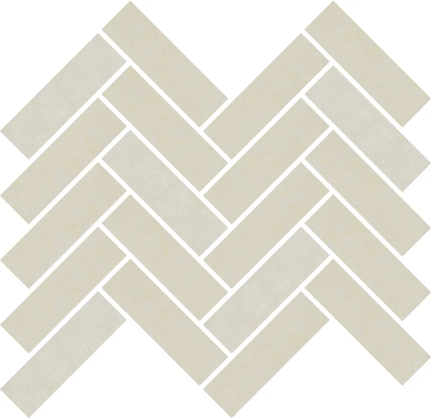 Andrika Ivory Herringbone Mosaic