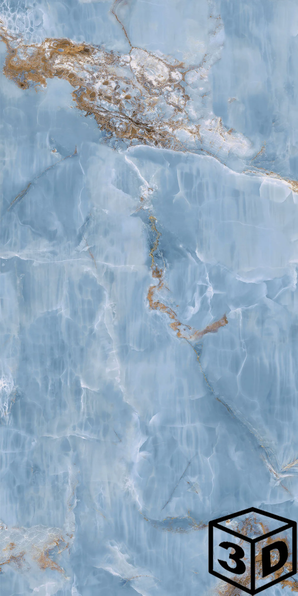 Oceanic Blue 23.6" x 47.25" Polished