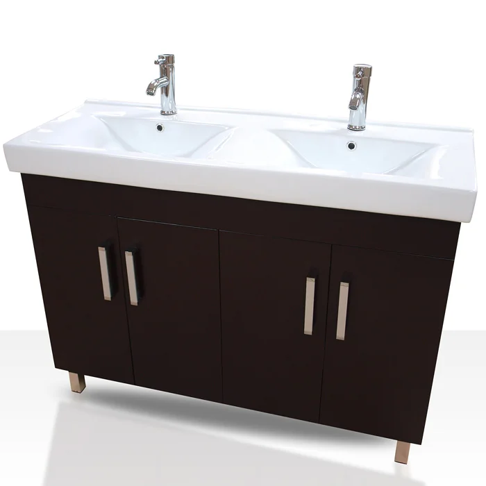 48" Dark Brown MDF Cabinet (Two Mirrors: VM.102.3224)