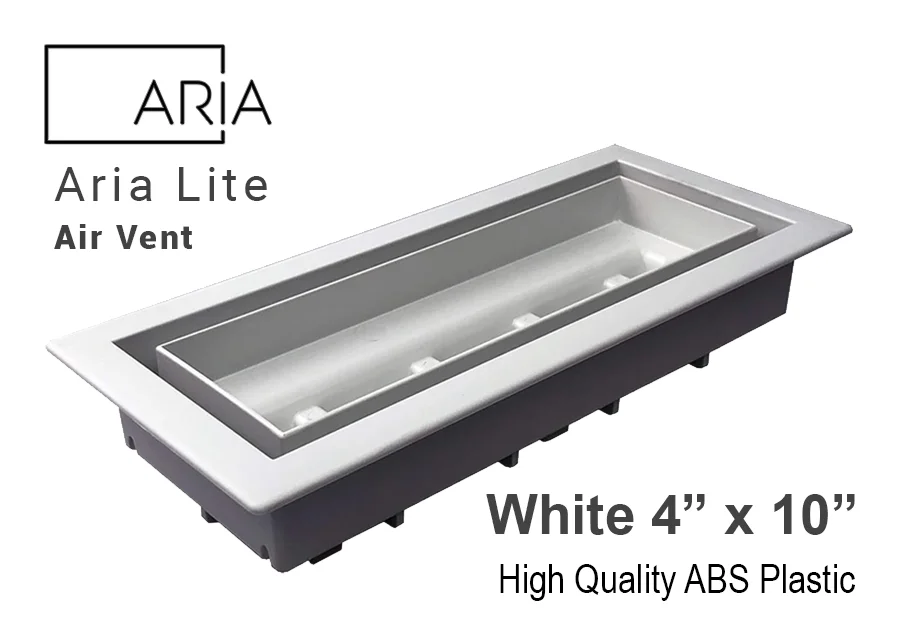 Aria Lite Air Vent -  White  4"x10"