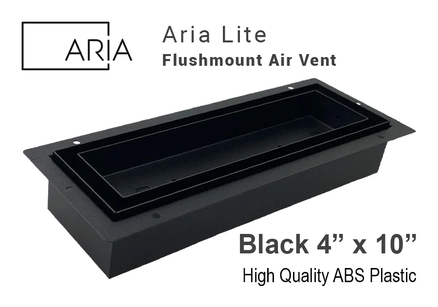 Aria Flushmount Air Vent -  M.Black 4" x 10"