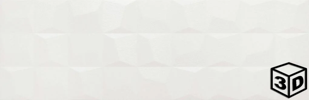 Cubic White 11.6" x 35.5" Décor